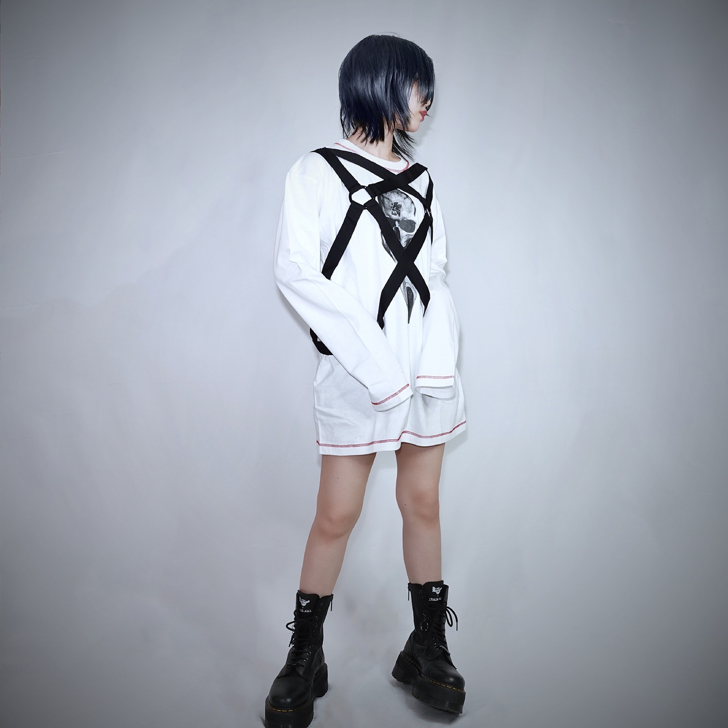 EVANGELION Mark.07-harness long sleeve by MALICIOUS.X (WHITE)