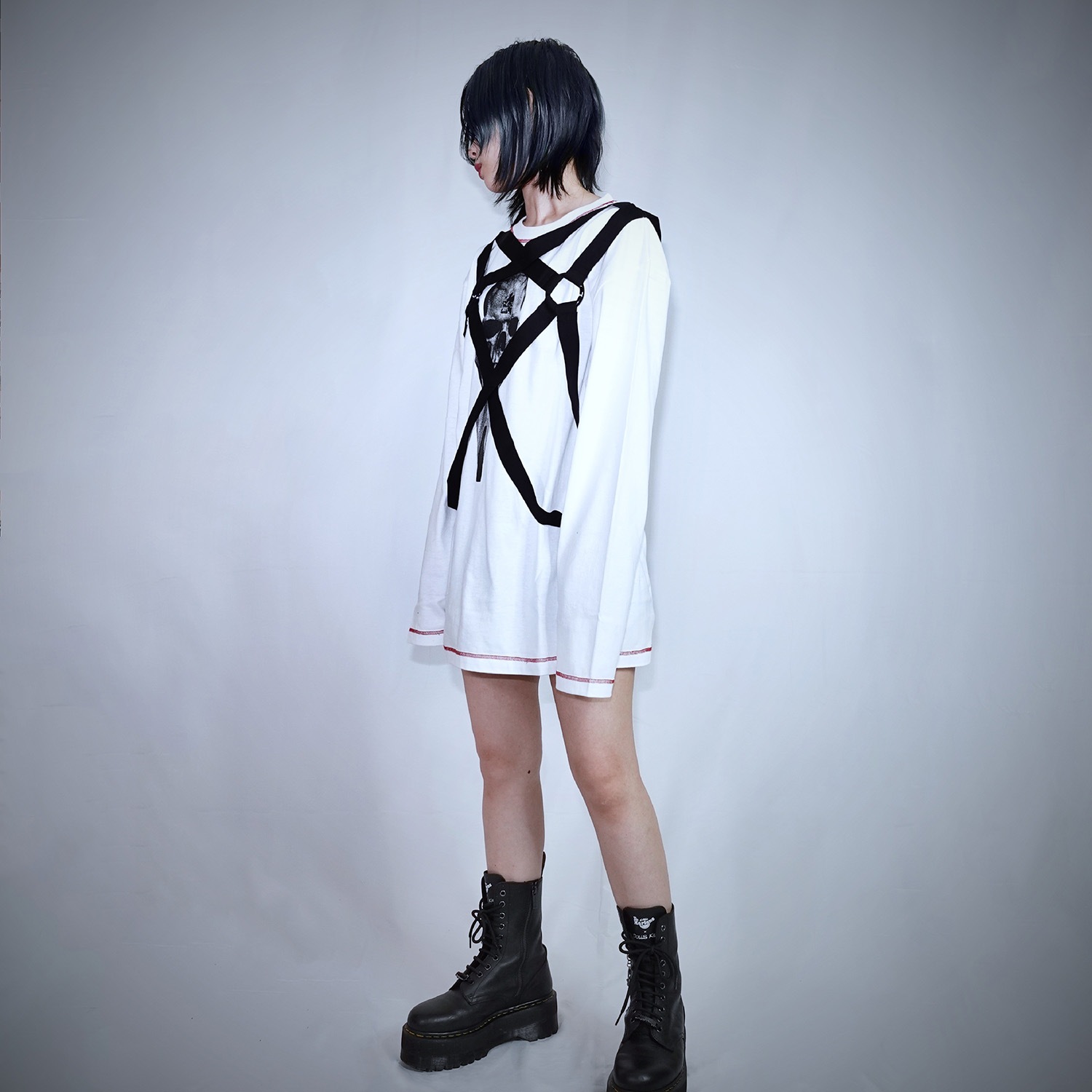 EVANGELION Mark.07-harness long sleeve by MALICIOUS.X (WHITE)