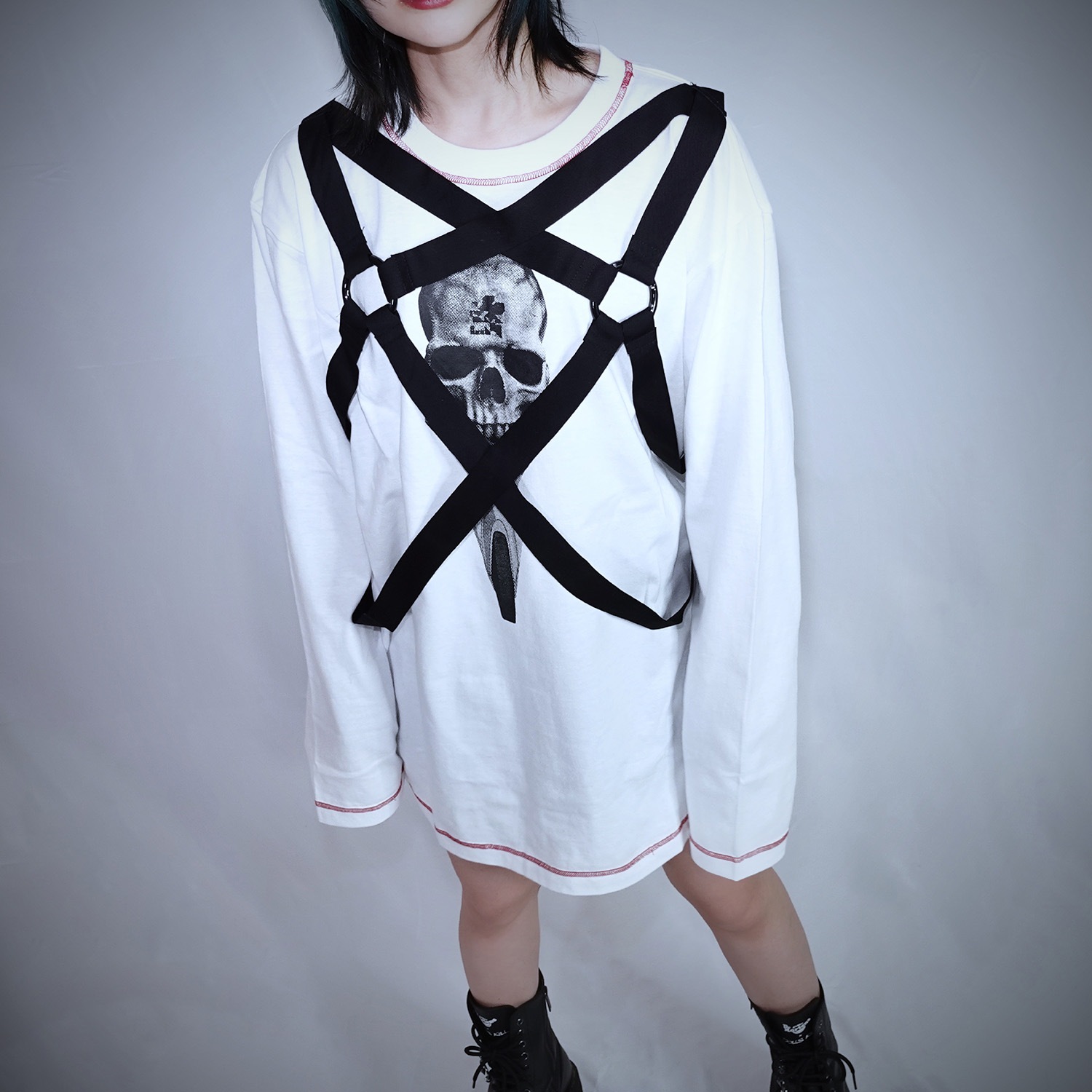 EVANGELION Mark.07-harness long sleeve by MALICIOUS.X (WHITE)