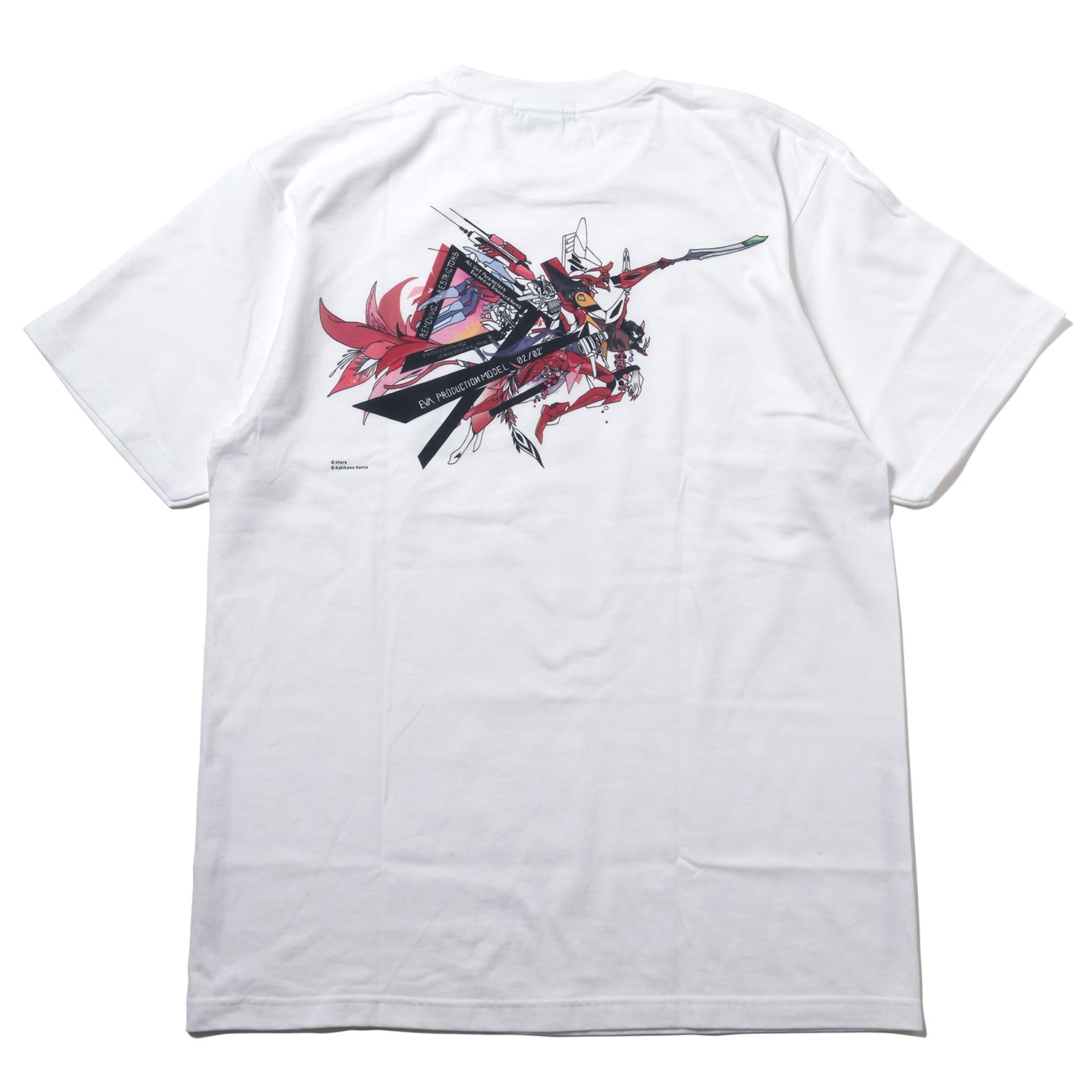 Abstract EVANGELION T-Shirt β（KENTA KAKIKAWA）（WHITE（EVA-02））