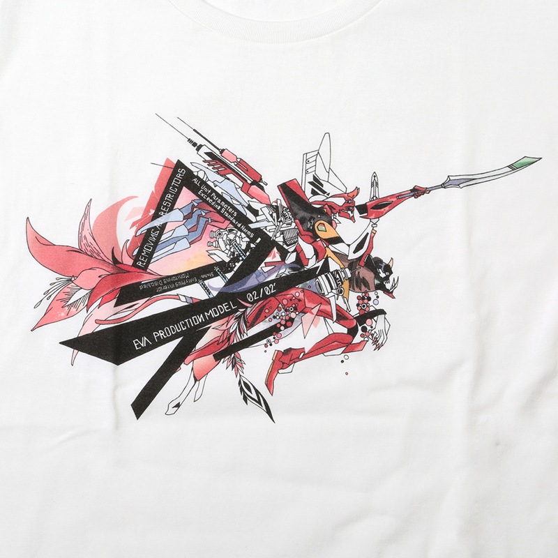 Abstract EVANGELION T-Shirt β（KENTA KAKIKAWA）（WHITE（EVA-02））