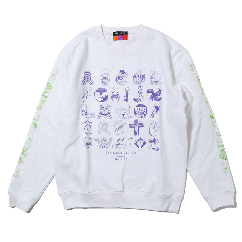 TYPOGRAPHY OF EVA Sweat (ホワイト)