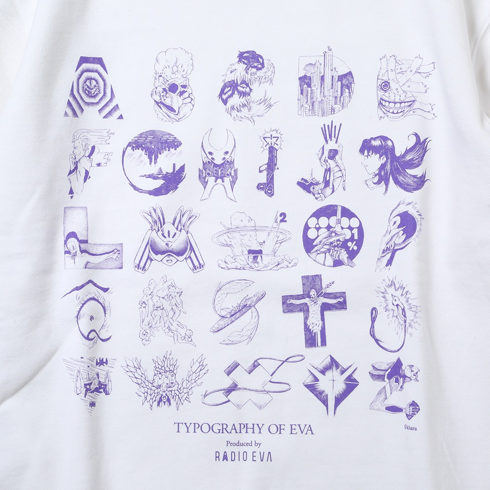 TYPOGRAPHY OF EVA Sweat (ホワイト)
