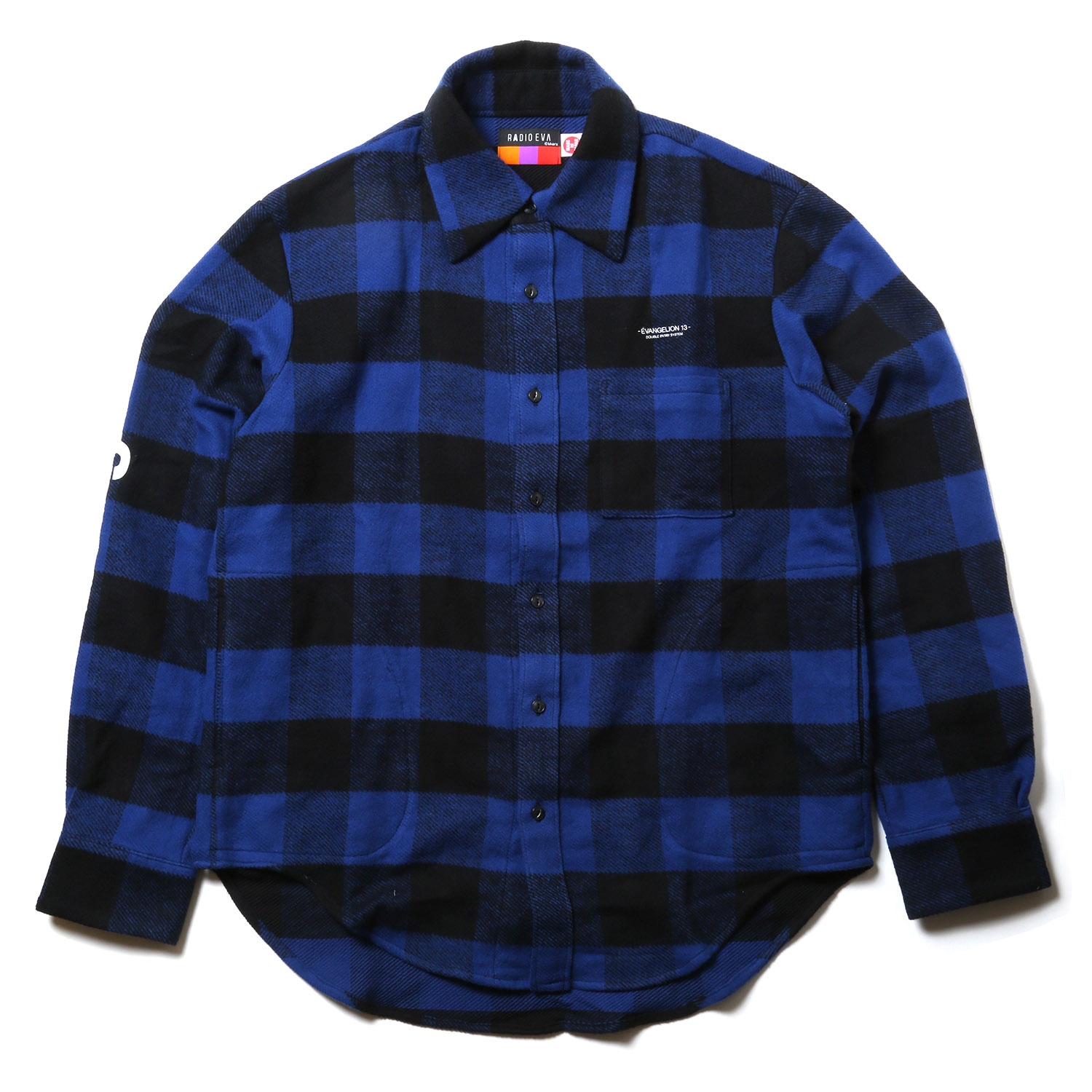 EVANGELION XIII FLANNEL CHECK SHIRTS JKT (ブルー)