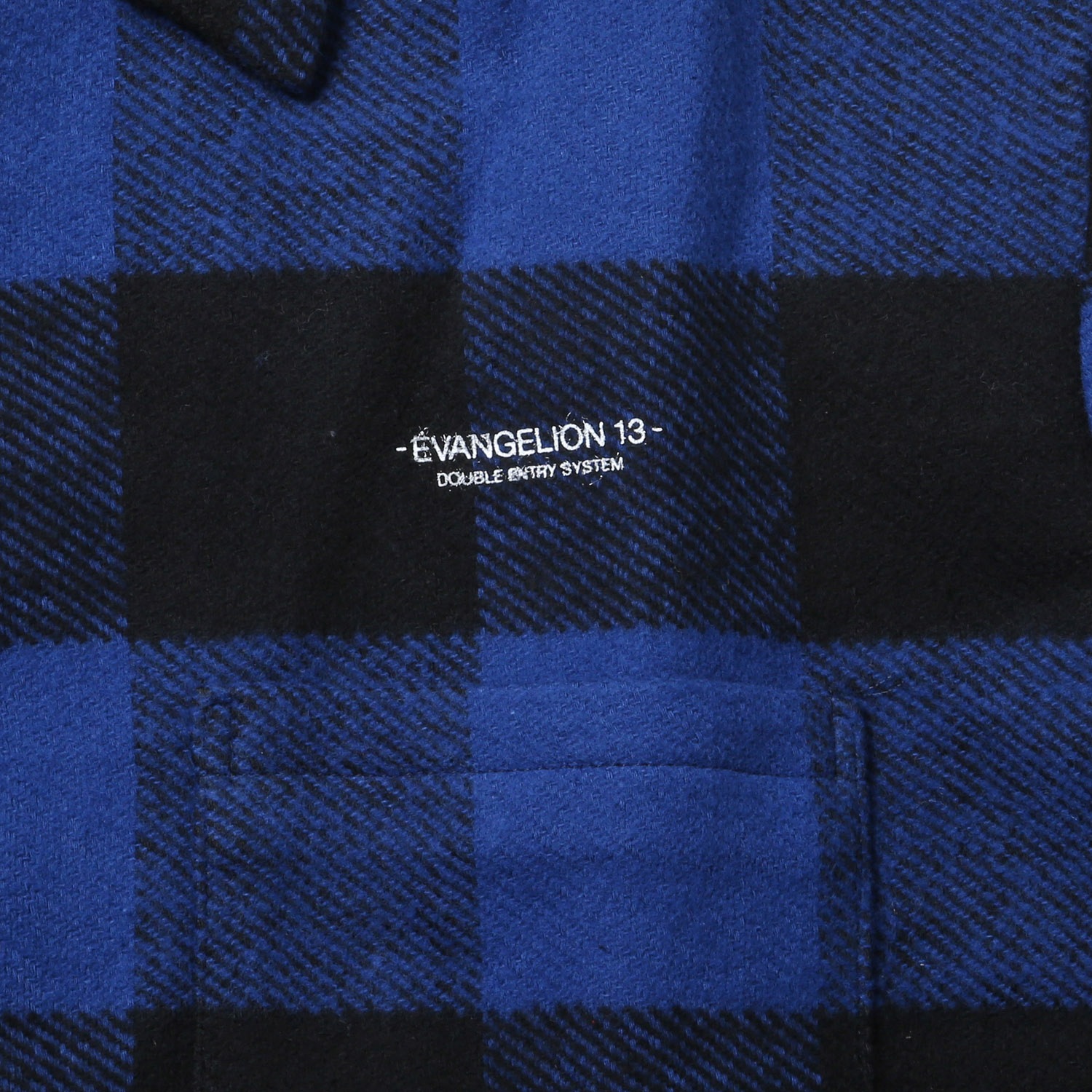 EVANGELION XIII FLANNEL CHECK SHIRTS JKT (ブルー)