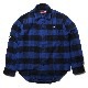 EVANGELION XIII FLANNEL CHECK SHIRTS JKT (ブルー)