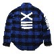 EVANGELION XIII FLANNEL CHECK SHIRTS JKT (ブルー)