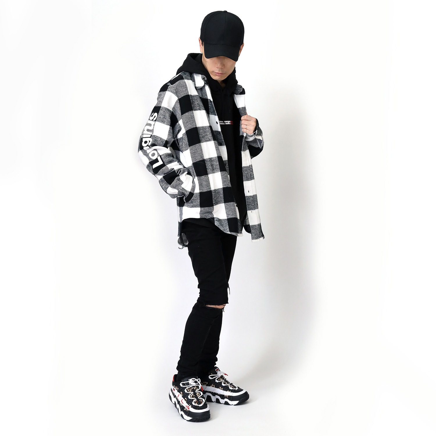 EVANGELION XIII FLANNEL CHECK SHIRTS JKT (ホワイト)