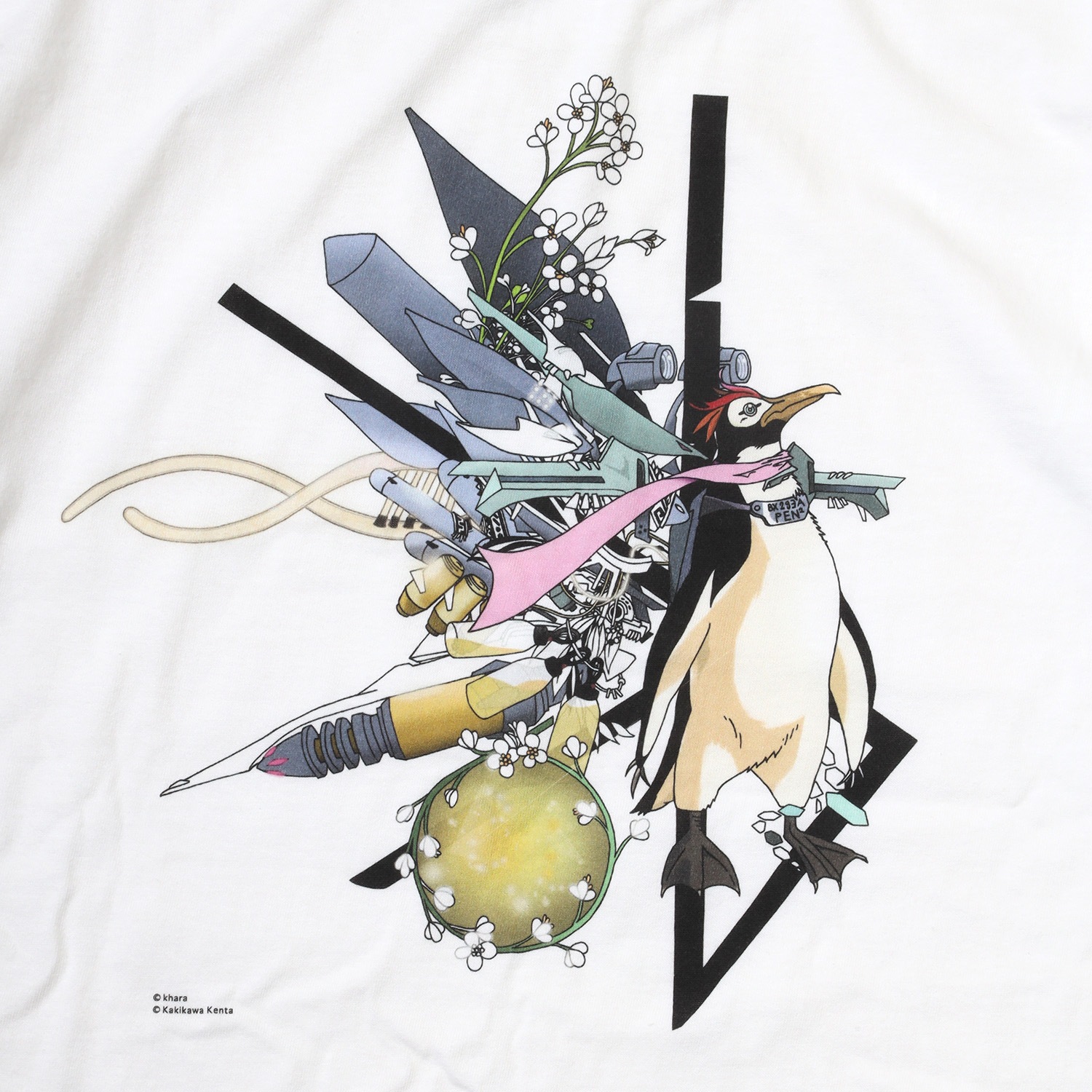 Abstract EVANGELION T-Shirt β（KENTA KAKIKAWA）（WHITE（ペンペン））