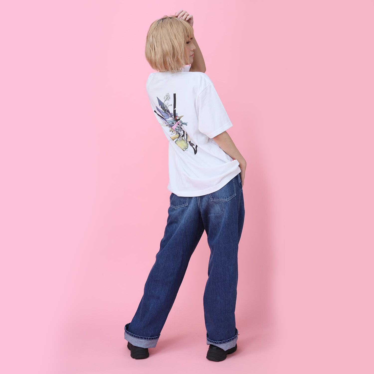 Abstract EVANGELION T-Shirt β（KENTA KAKIKAWA）（WHITE（ペンペン））