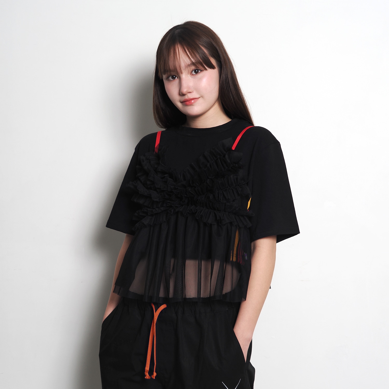 EVANGELION Tulle Camisole（BLACK）