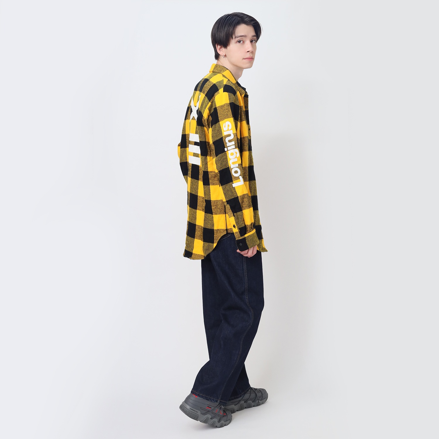 EVANGELION XIII FLANNEL CHECK SHIRTS JKT (イエロー)