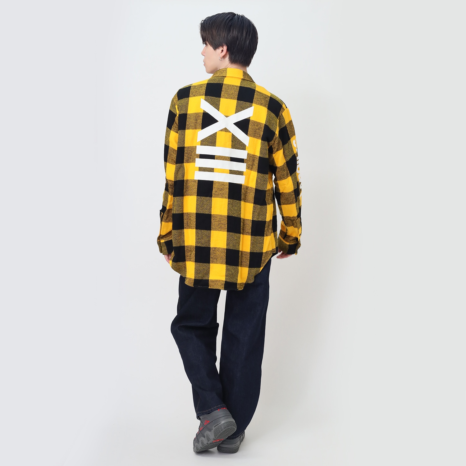 EVANGELION XIII FLANNEL CHECK SHIRTS JKT (イエロー)