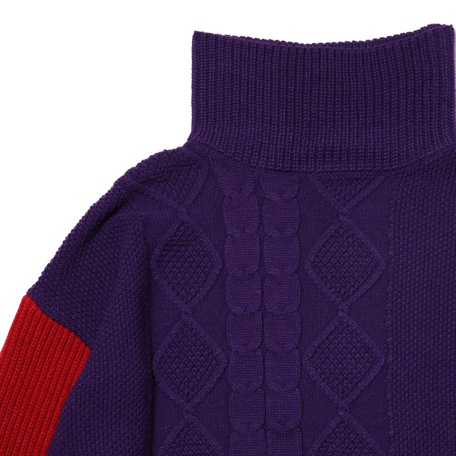 EVANGELION Panel Turtleneck Knit (ORANVE×RED×PURPLE)