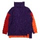 EVANGELION Panel Turtleneck Knit (ORANVE×RED×PURPLE)