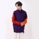 EVANGELION Panel Turtleneck Knit (ORANVE×RED×PURPLE)