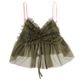 EVANGELION Tulle Camisole（OLIVE）