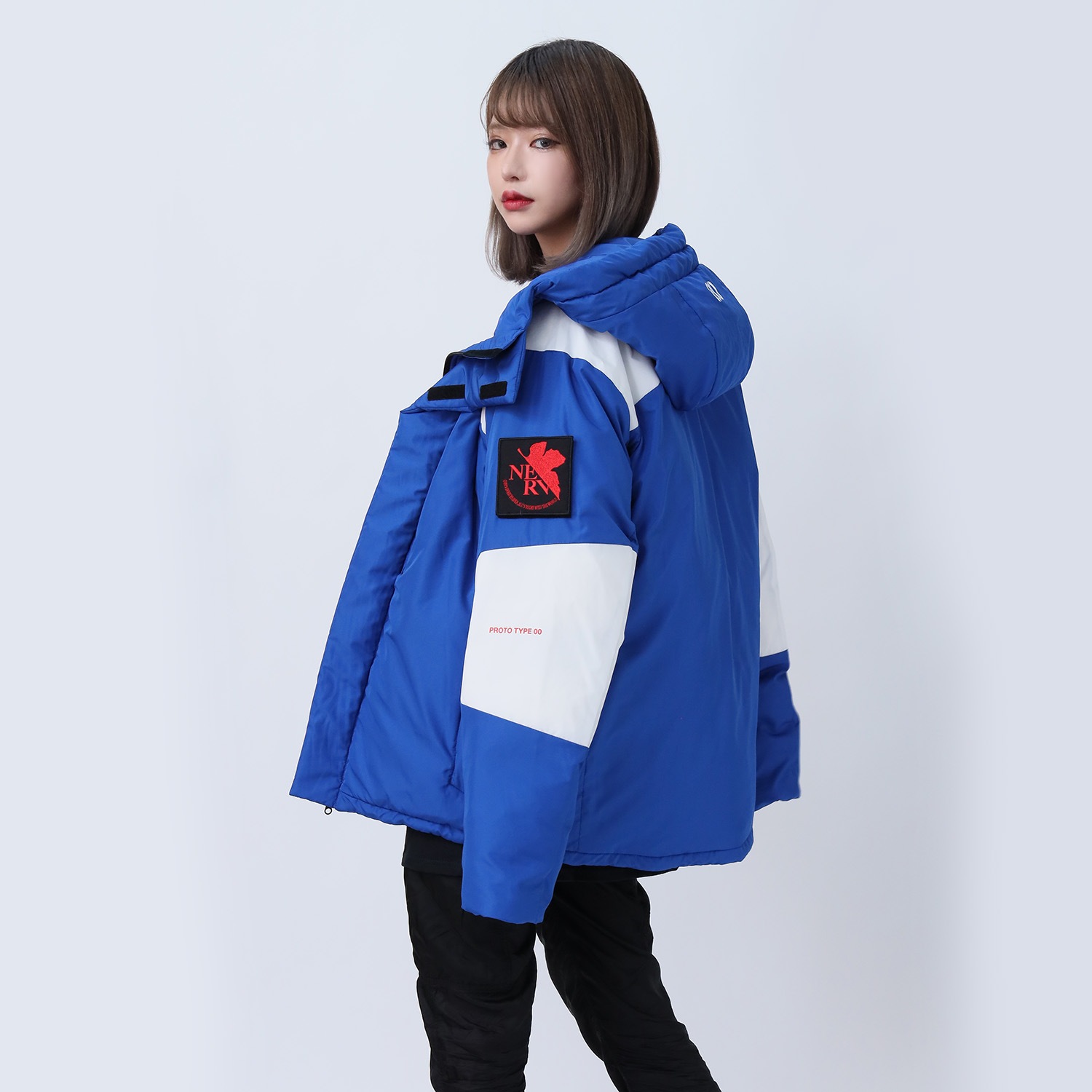 EVANGELION 2TONE DOWN JACKET (BLUE(EVA-00))