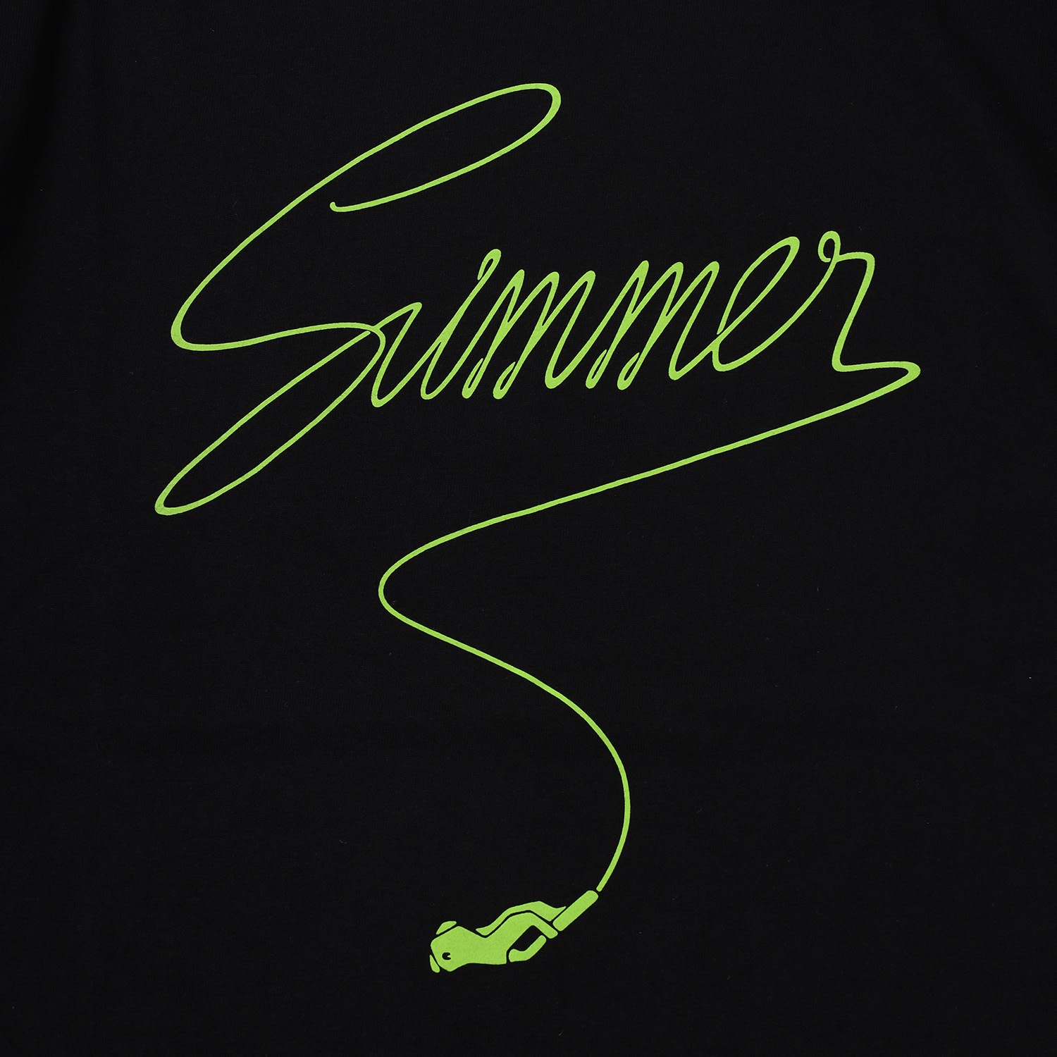 Light Green Summer T-Shirt β (BLACK×GREEN)