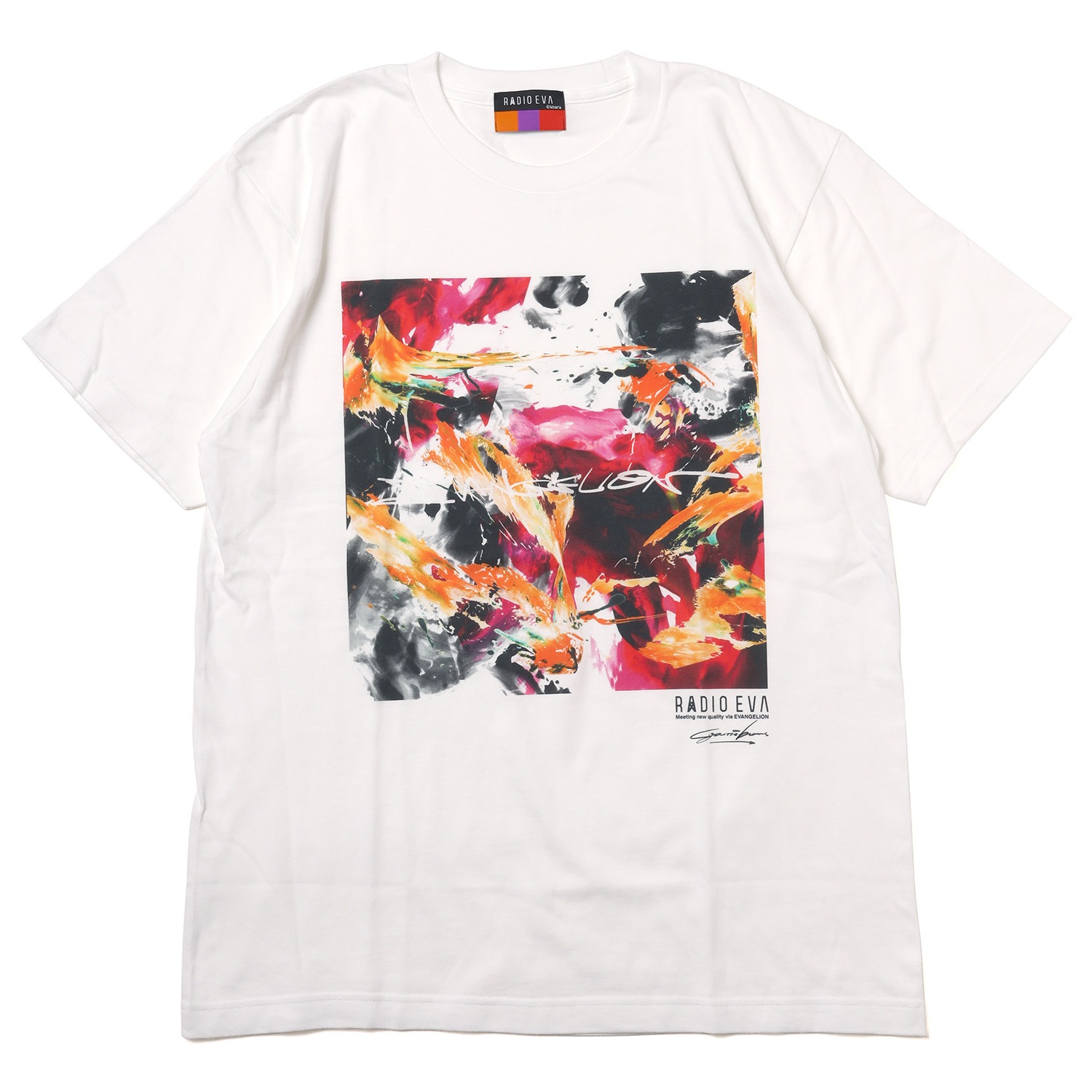 EVANGELION Painting T-Shirt by Cigarette-burns（WHITE(EVA-02)）