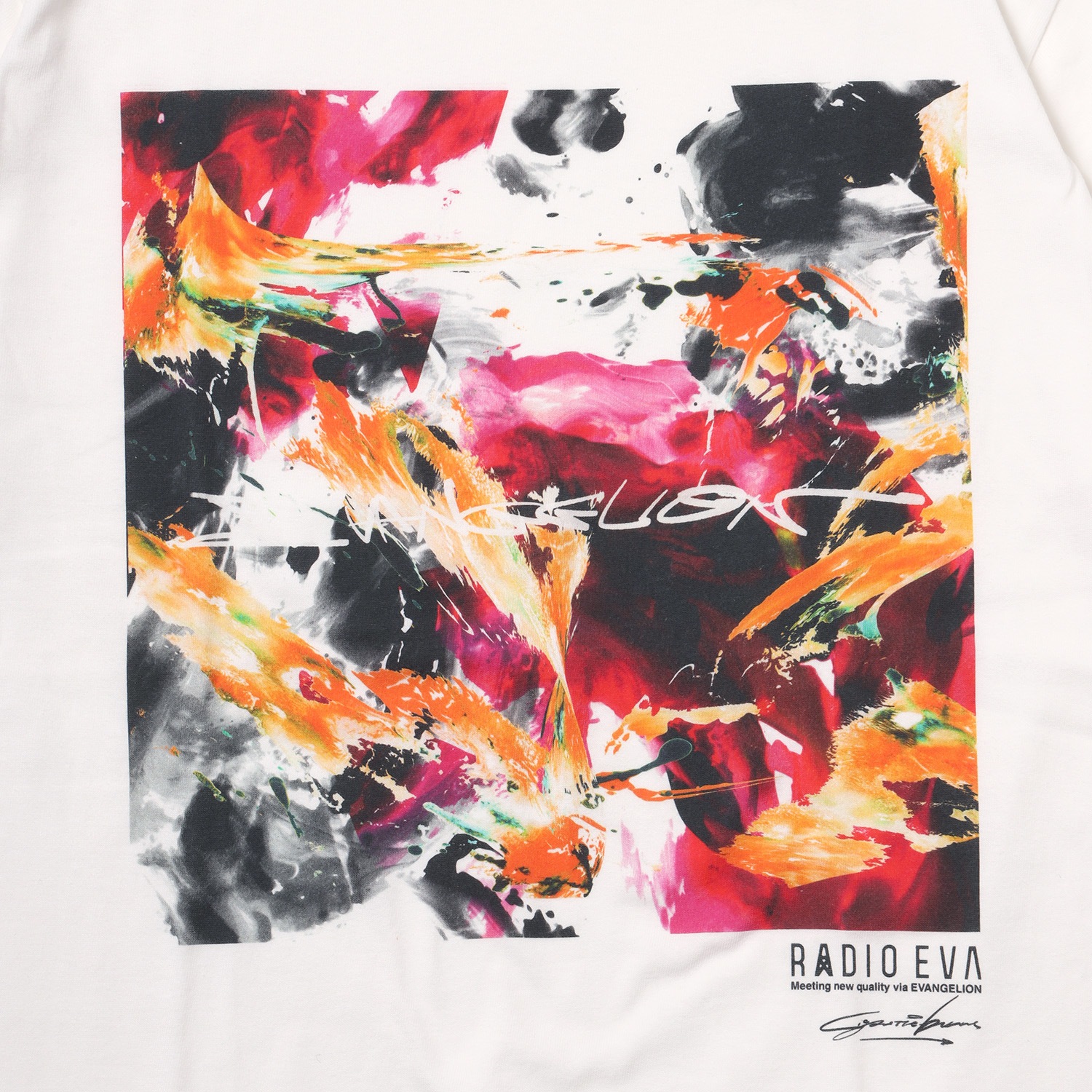 EVANGELION Painting T-Shirt by Cigarette-burns（WHITE(EVA-02)）