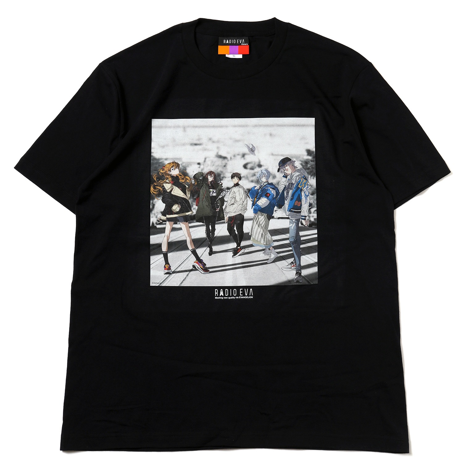 RADIO EVA Illustration T-Shirt α(Mai Yoneyama) (BLACK(COLOR))