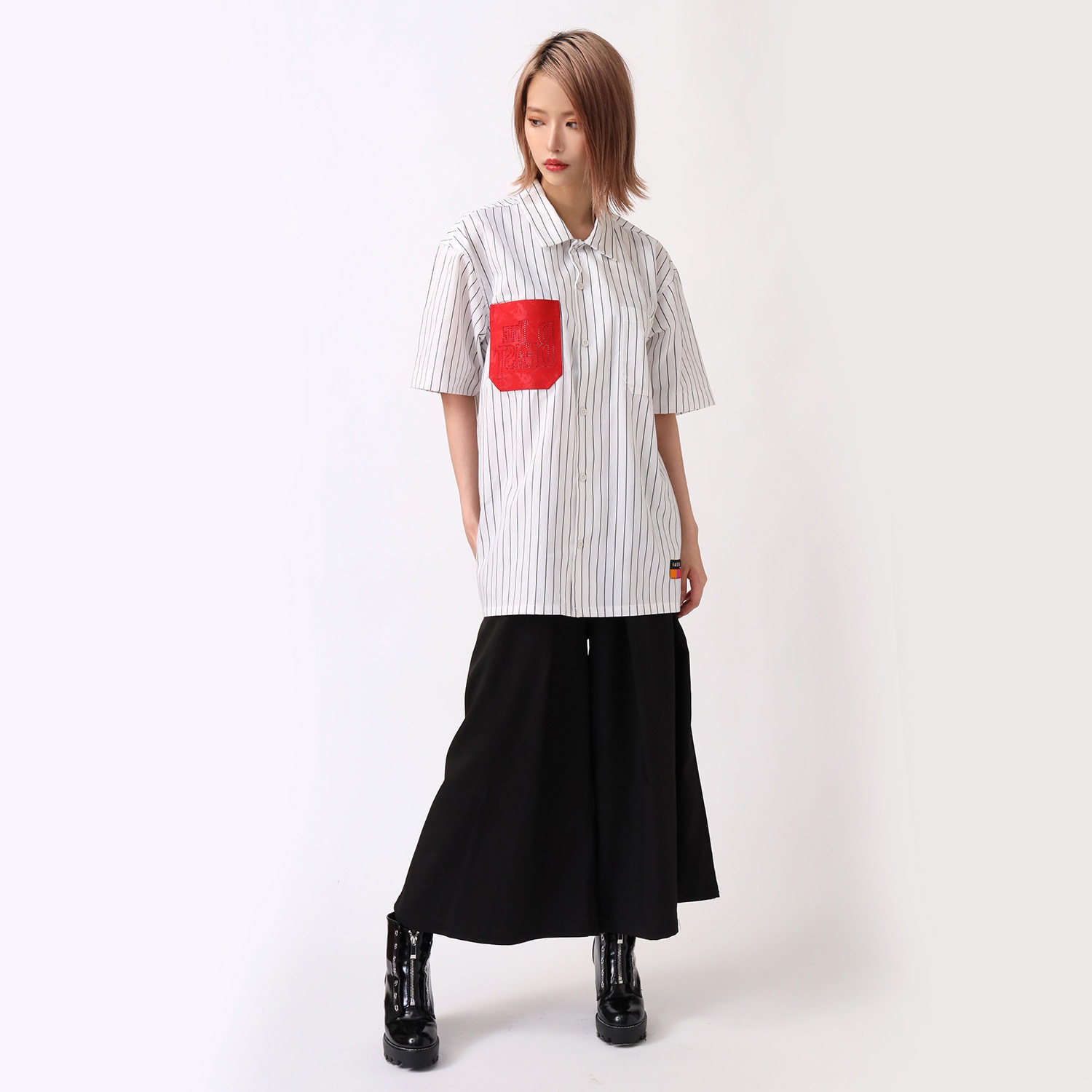 THE BEAST STRIPE WORK SHIRT (WHITE)