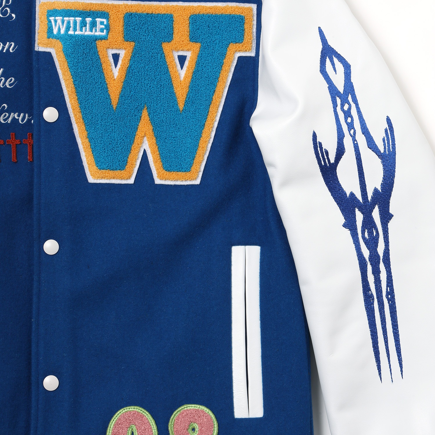 EVANGELION BASEBALL JACKET (BLUEWHITE(WILLE))