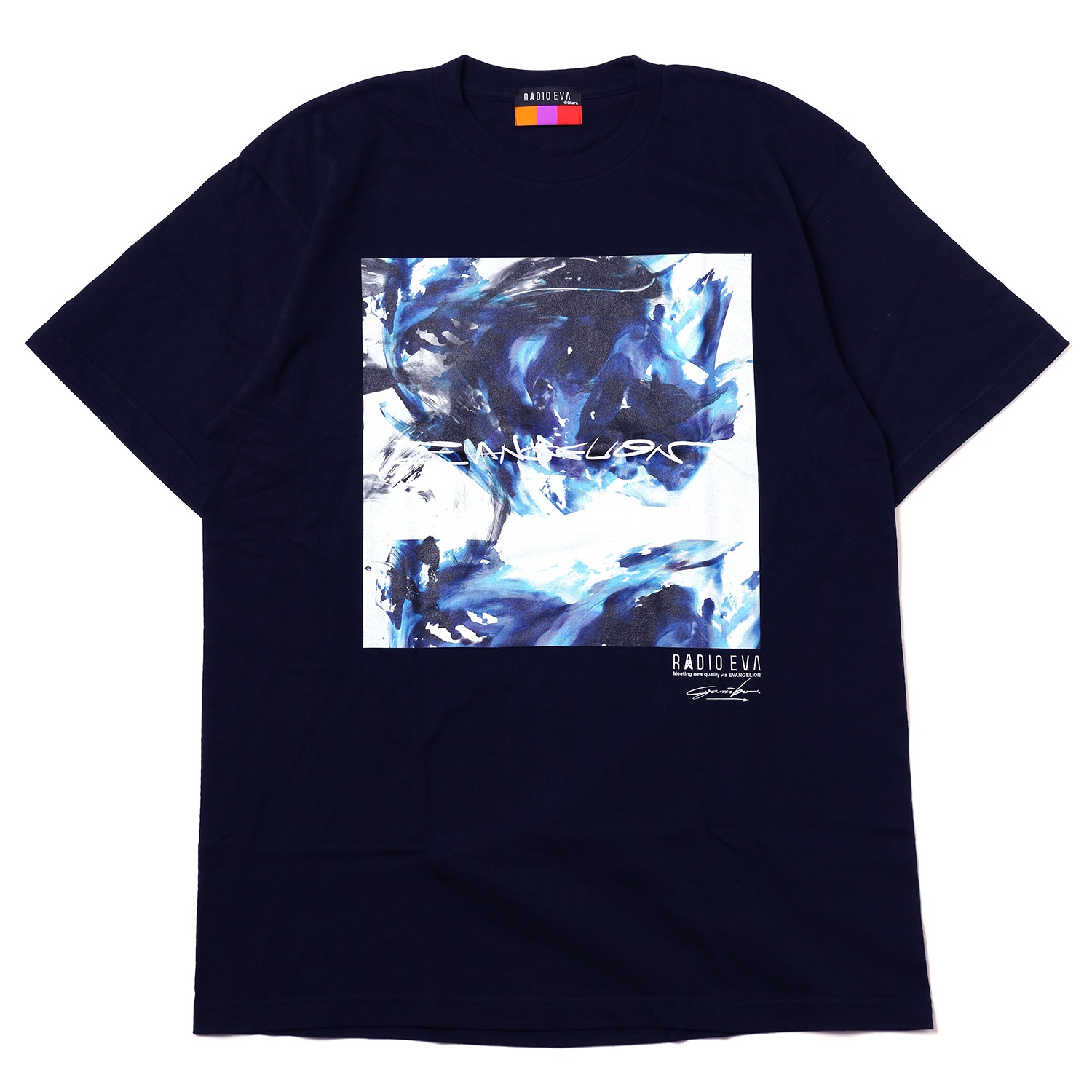 EVANGELION Painting T-Shirt by Cigarette-burns（NAVY(Mark.06)）