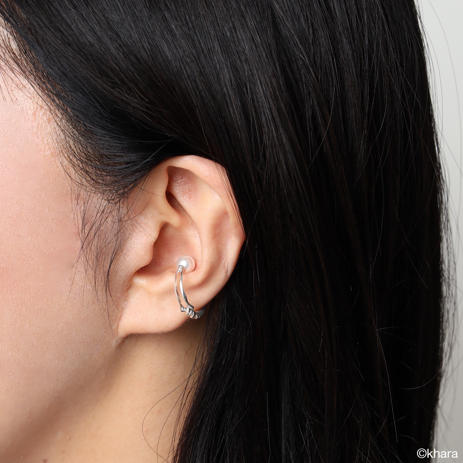 Longinus Pearl Ear Cuff（SILVER）