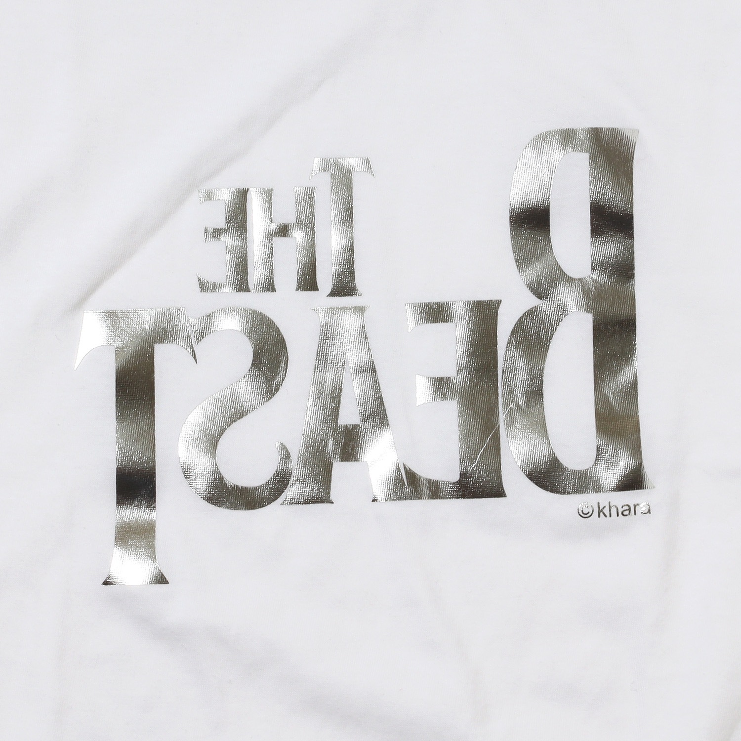 THE BEAST BIG T-Shirt (WHITE×SILVER)