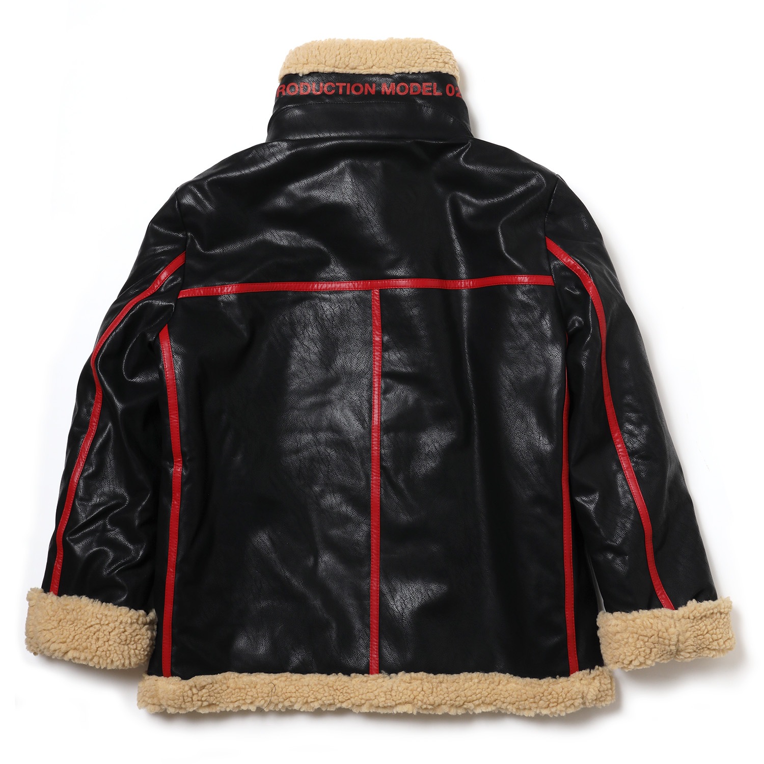 EVANGELION BOA RIDERS JACKET (BLACKRED(EVA-02))