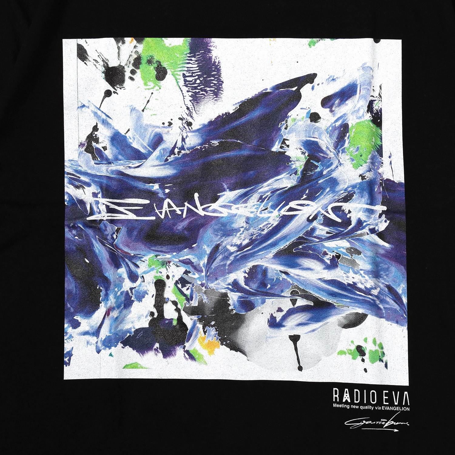 EVANGELION Painting T-Shirt by Cigarette-burns（BLACK(EVA-01)）