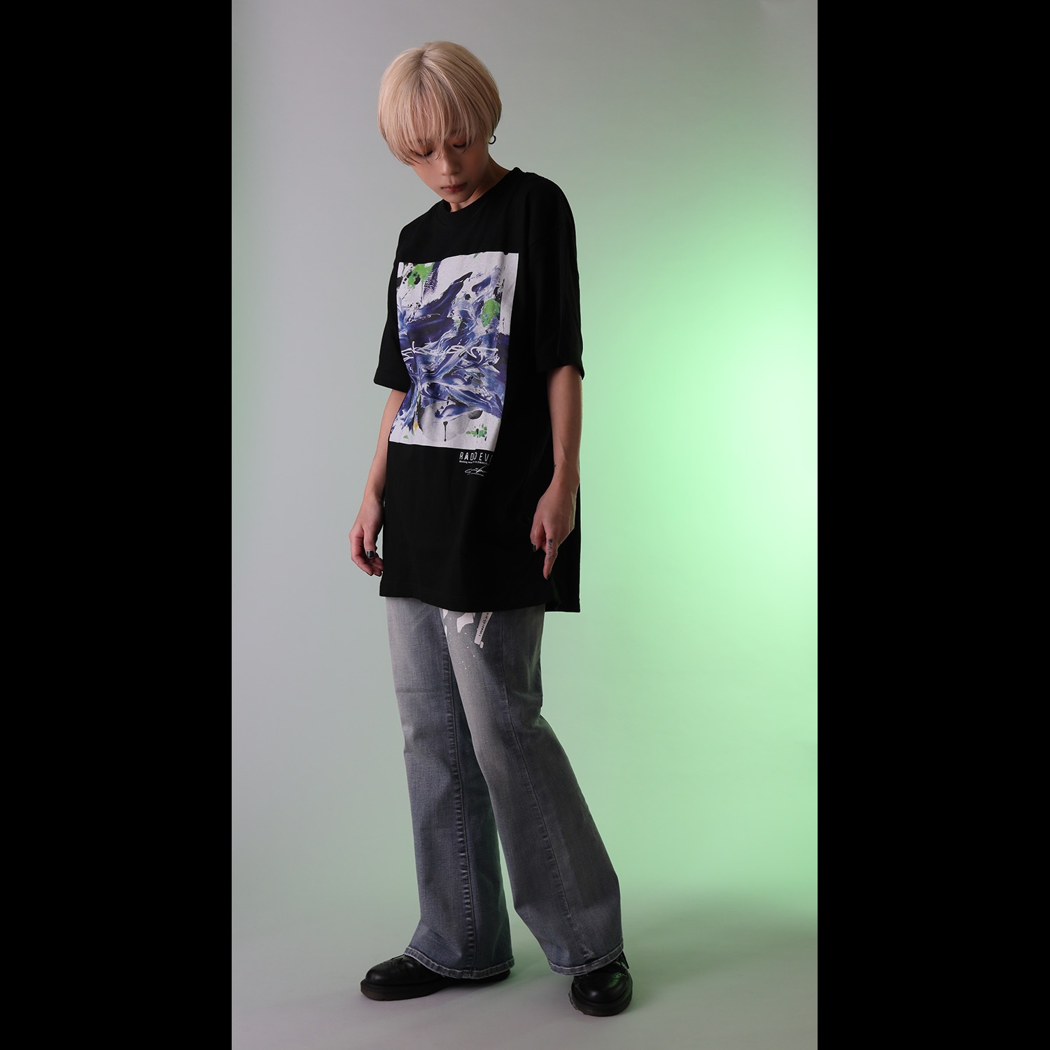 EVANGELION Painting T-Shirt by Cigarette-burns（BLACK(EVA-01)）