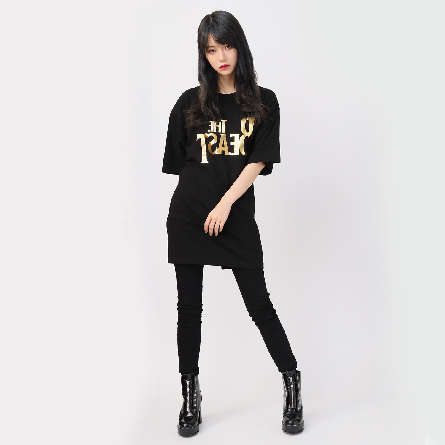 THE BEAST BIG T-Shirt (BLACK×GOLD)