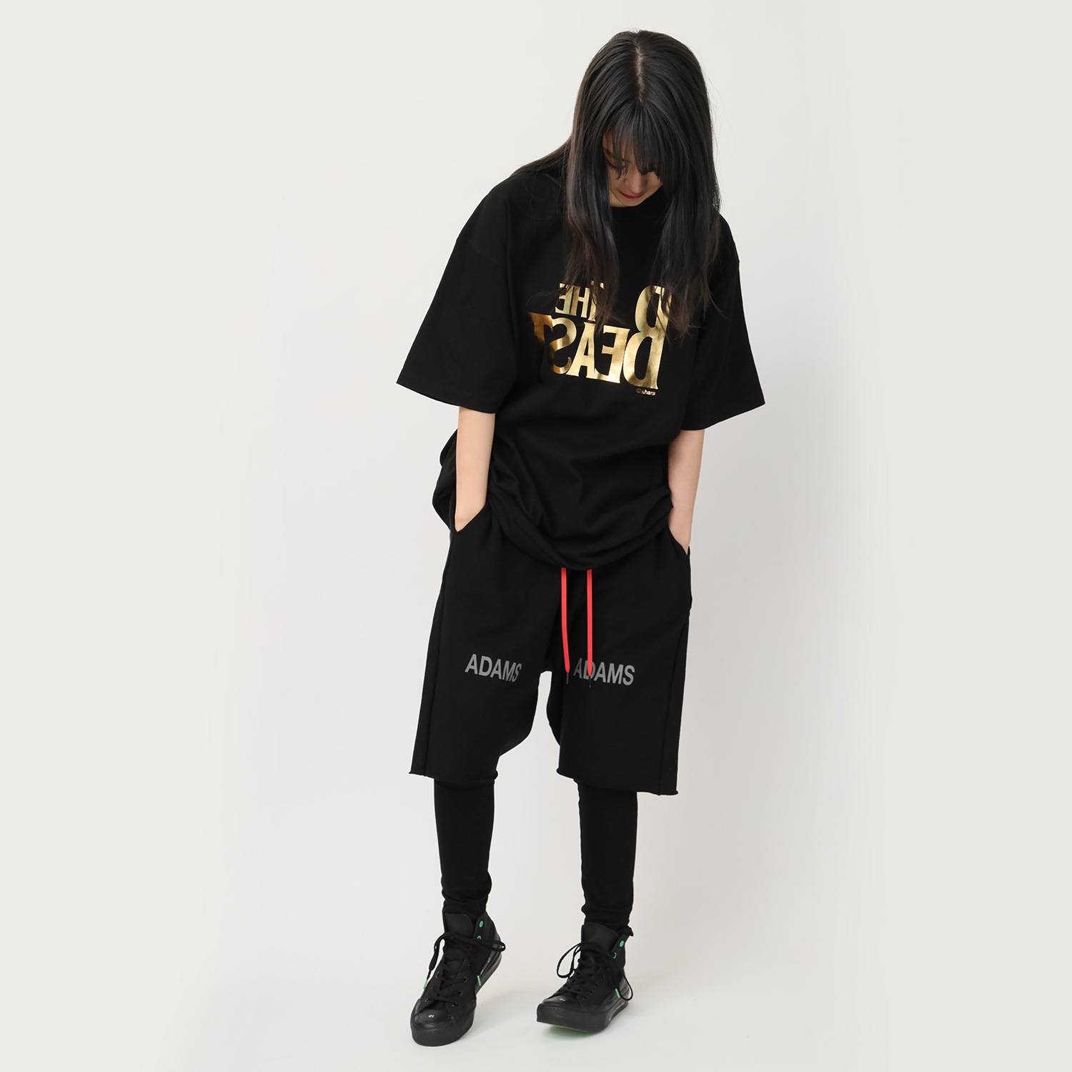 THE BEAST BIG T-Shirt (BLACK×GOLD)