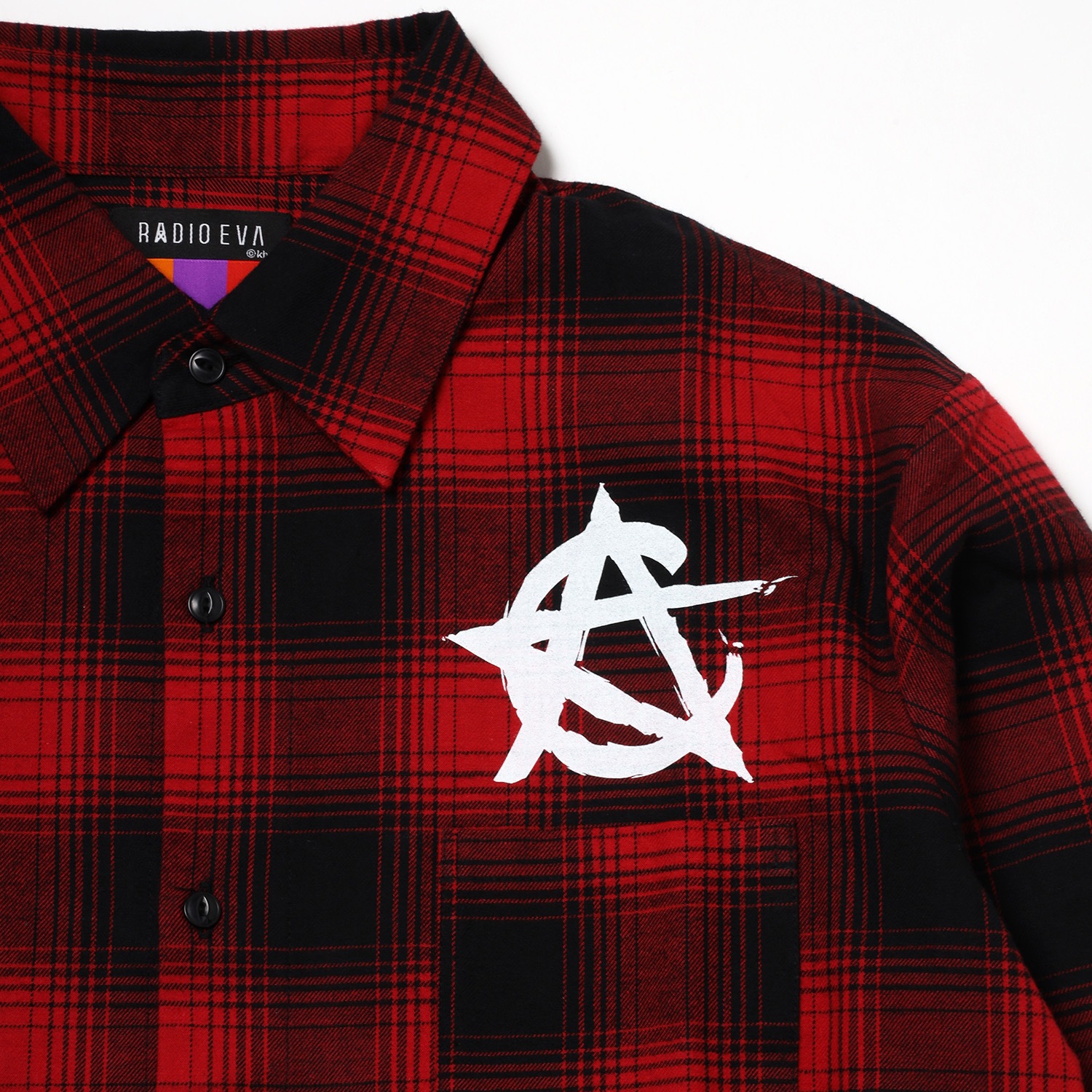 CIRCLE EVA FLANNEL CHECK SHIRTS (RED)