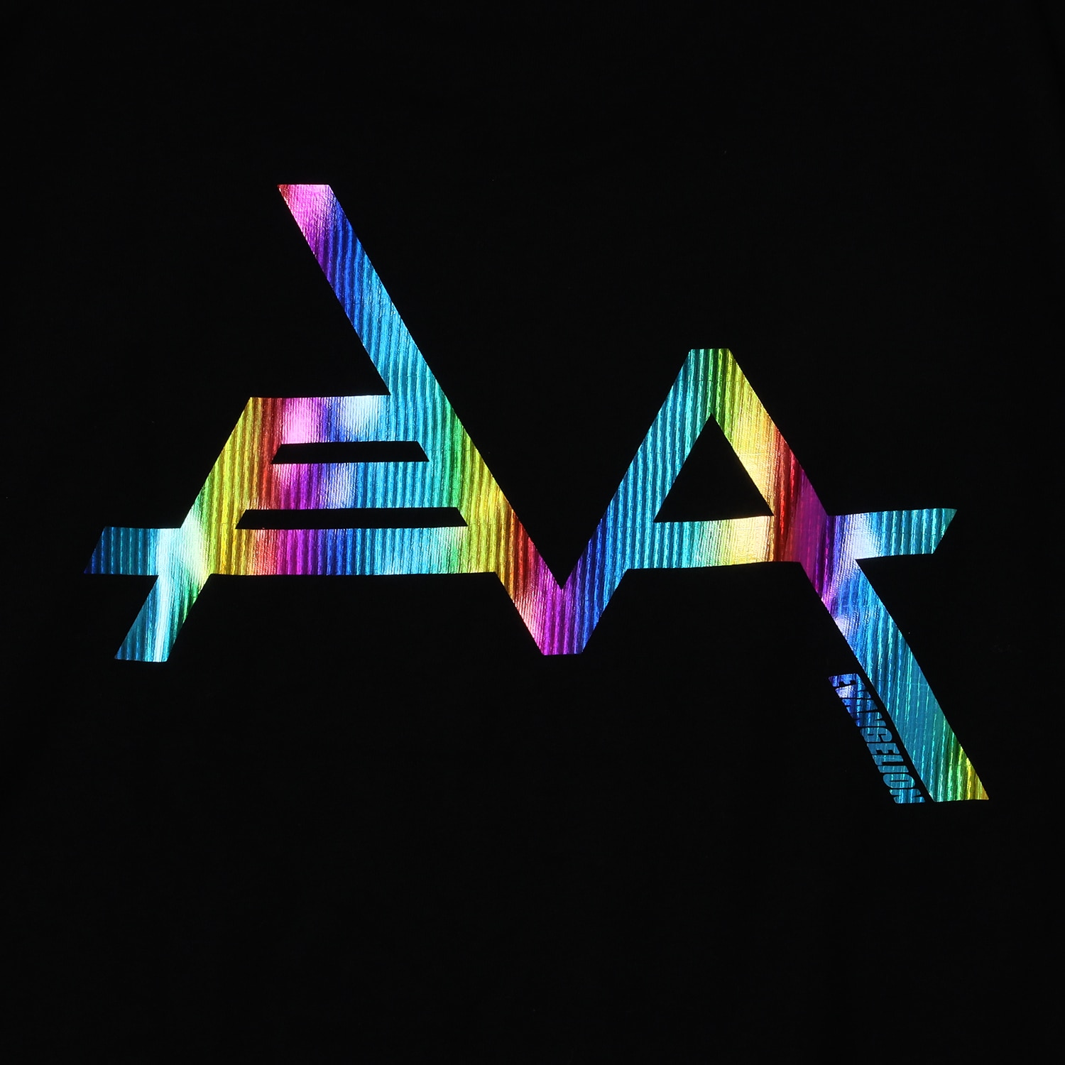 EVANGELION Solid Line Logo T-Shirt (BLACK×RAINBOW)