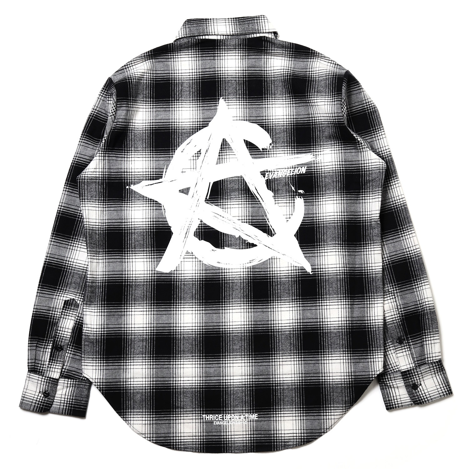 CIRCLE EVA FLANNEL CHECK SHIRTS (WHITE)