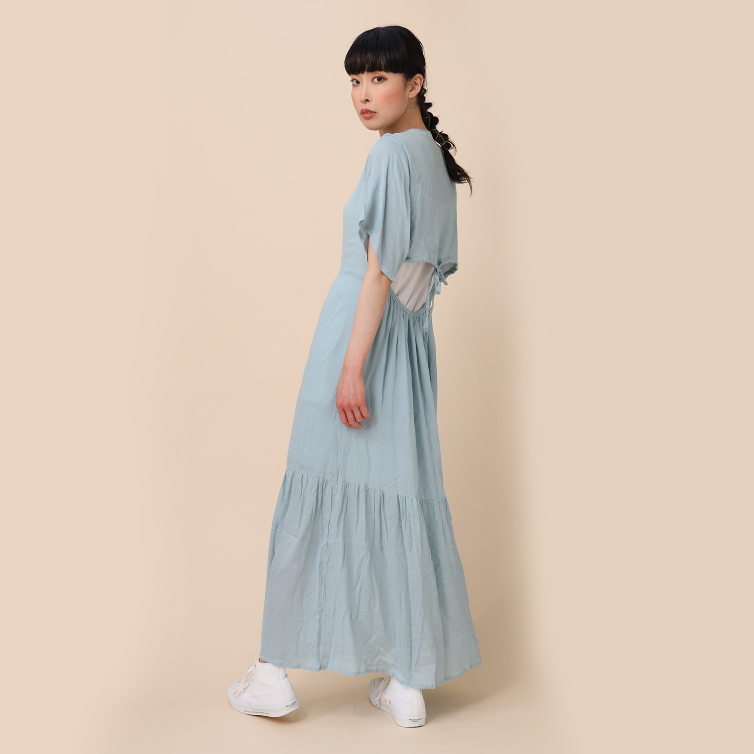 EVANGELION Cotton Crepe Dress (BLUE)