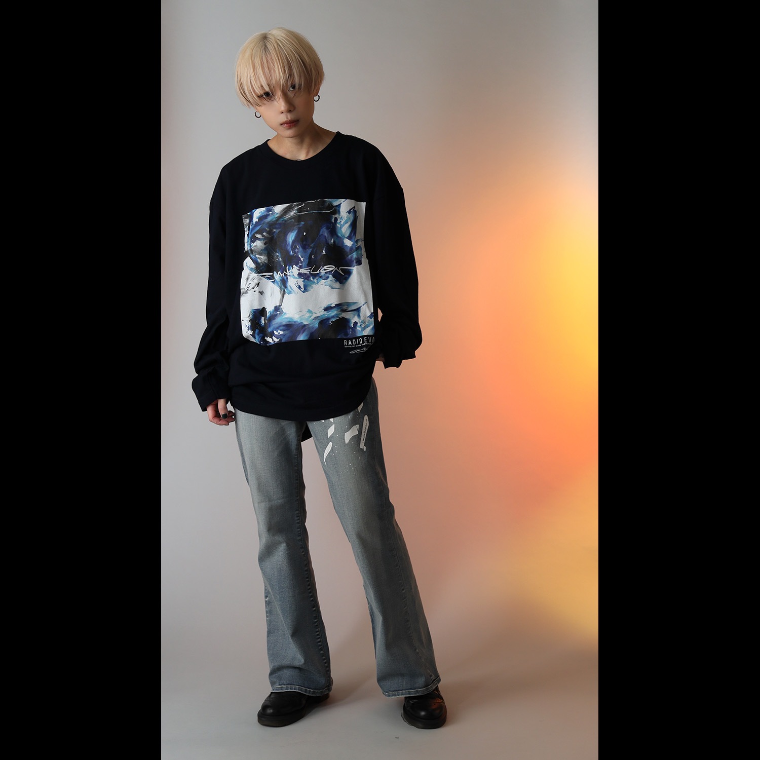 EVANGELION Painting Cutsew by Cigarette-burns (NAVY(Mark.06))