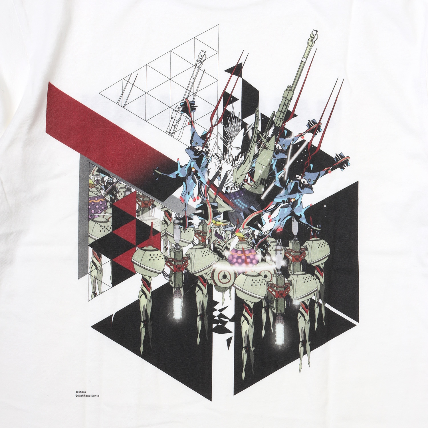 Abstract EVANGELION T-Shirt β（KENTA KAKIKAWA）（WHITE(44A44B4444C)）