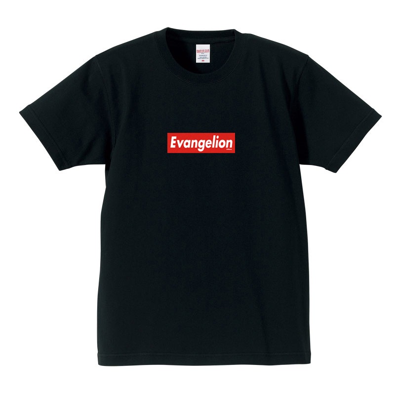 EVANGELION BOX LOGO T-Shirt (ブラック×レッド（アスカ）)