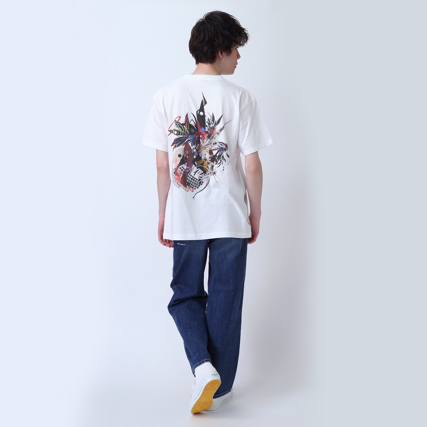 Abstract EVANGELION T-Shirt β（KENTA KAKIKAWA）（WHITE(使徒)）