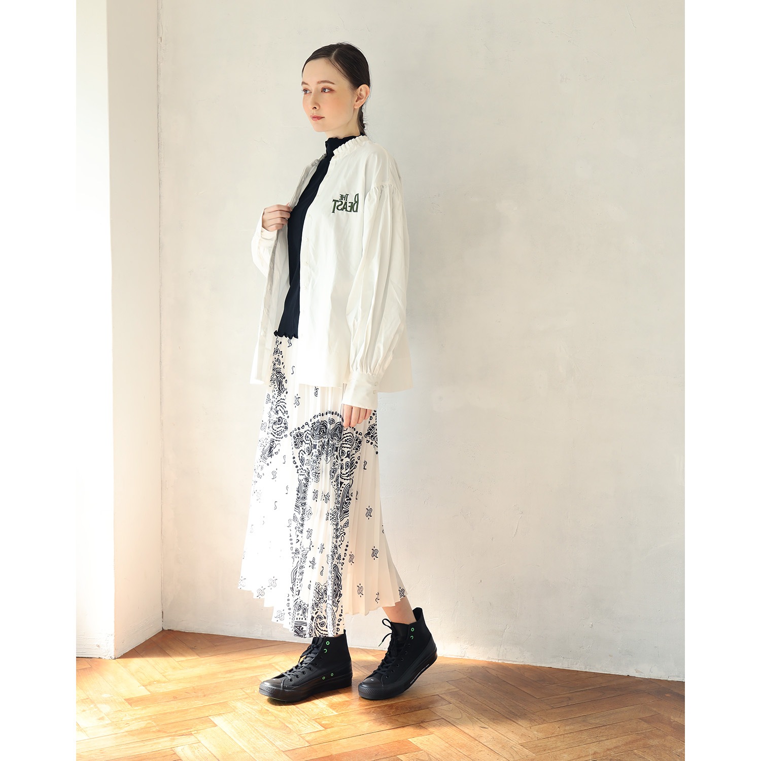 EVANGELION Sheer Cutsew (BLACK)