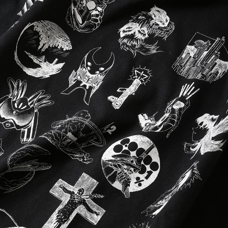 TYPOGRAPHY OF EVA index T-Shirt β（BLACK×WHITE）