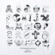 TYPOGRAPHY OF EVA index T-Shirt β（WHITE×BLACK）