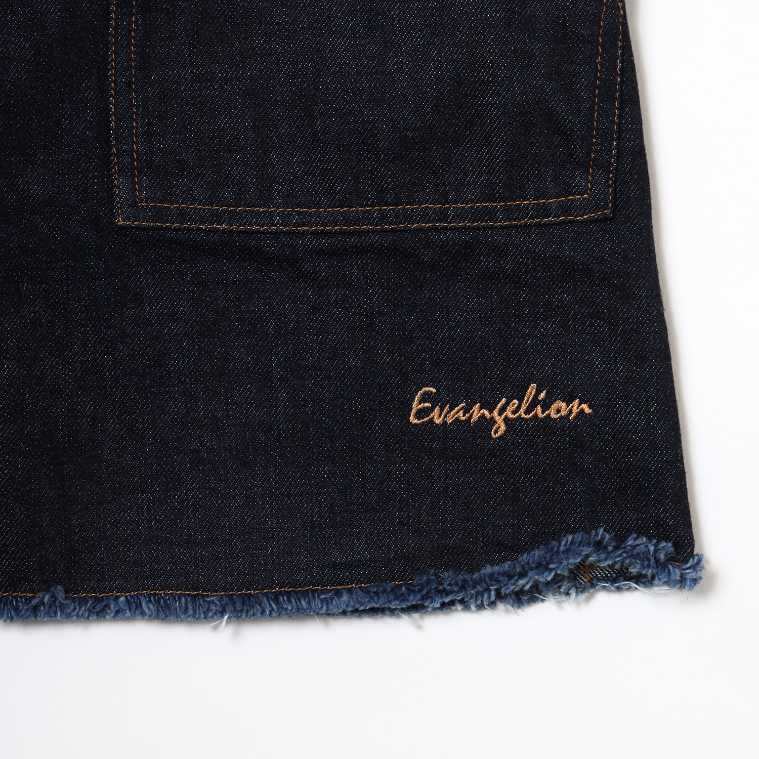 Button Fly Denim Skirt (INDIGO)