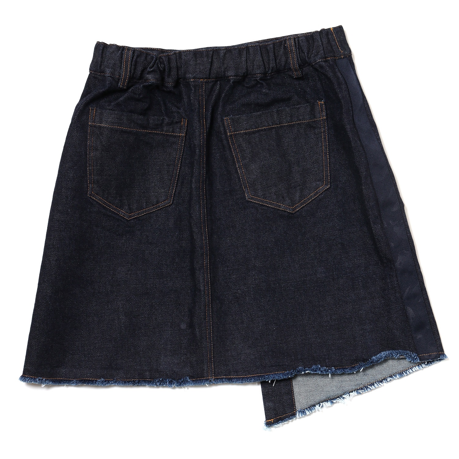 Button Fly Denim Skirt (INDIGO)