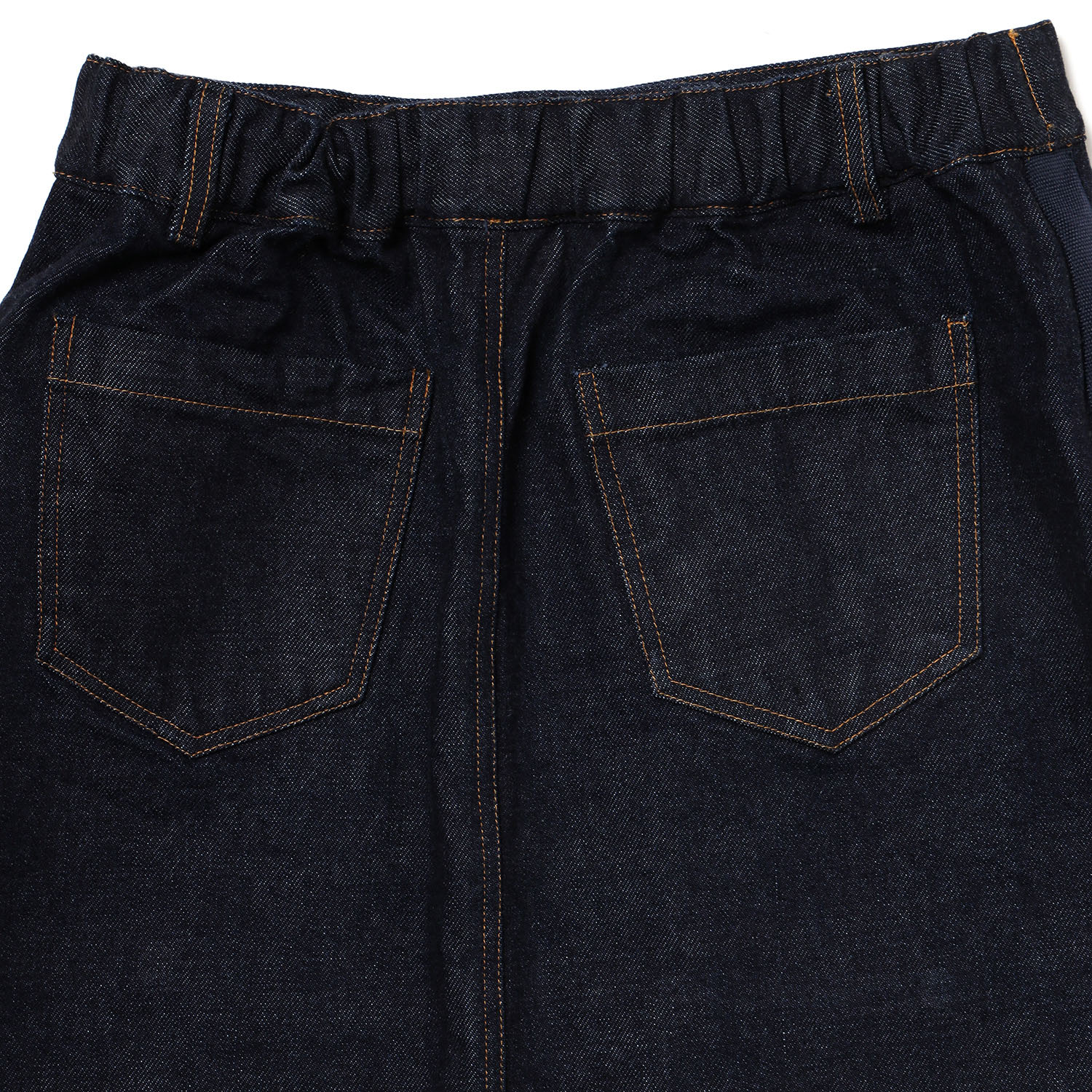 Button Fly Denim Skirt (INDIGO)